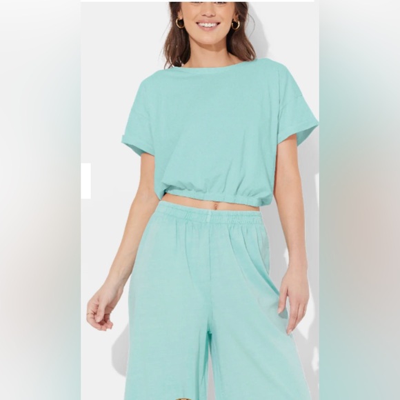 Waterfall Sage Washed Garment Dye Top size L New with tags - Picture 7 of 8